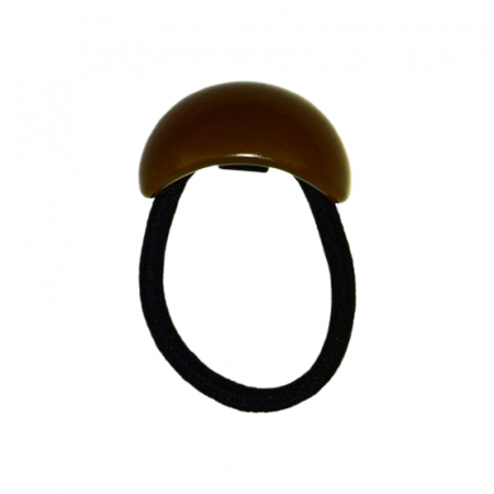 Accesorii par fetite - Elastic de par, cu element decorativ, pentru fete, Mini Junior ELS-MJ0204, Maro
