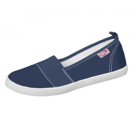 Tenisi fete - Tenisi din panza pentru fete American Club 596/17B-32, Bleumarin