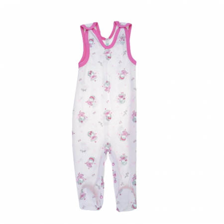 Salopete bebelusi fete - Salopeta fara maneci pentru fete Koala Bobas Fashion 1812R-80, Roz