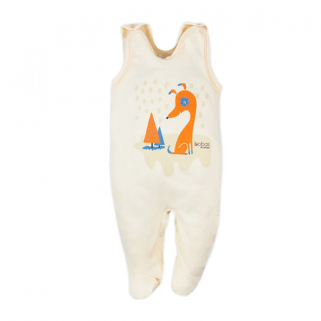 Salopete bebelusi fete - Salopeta fara maneci pentru bebelusi Koala Mini Baby 3919C, Crem