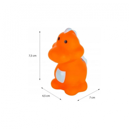 Figurina dinozaur de jucarie pentru baie Mini Junior 1002-1, Portocaliu [1]