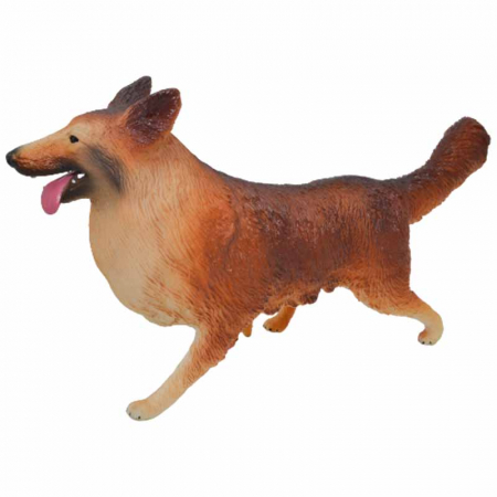 Joaca, activitati si ambalaje - Figurina caine Ciobanesc de Shetland 25 cm Mini Junior 060623-2, Maro