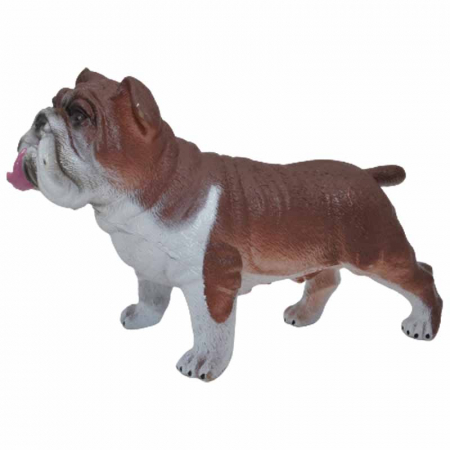 Joaca, activitati si ambalaje - Figurina caine Bulldog Englez 18 cm Mini Junior 060623-5, Maro