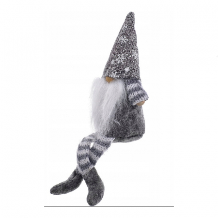 Figurina decorativa pentru Craciun, Spiridus 20 cm Mini Junior 157758G, Gri [3]