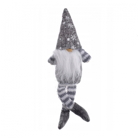 Figurine si decoratiuni Craciun - Figurina decorativa pentru Craciun, Spiridus 20 cm Mini Junior 157758G, Gri