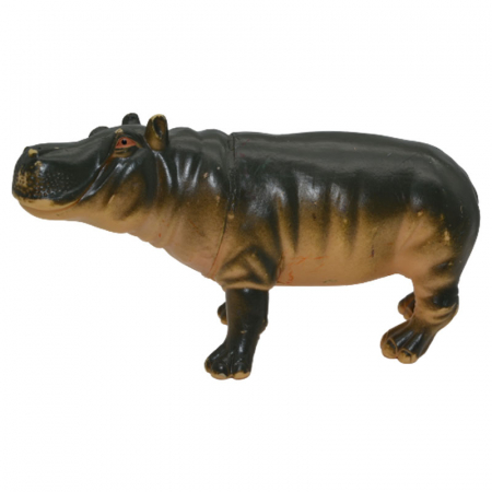 Joaca, activitati si ambalaje - Figurina Hipopotam 17 cm Mini Junior F070923-6, Negru