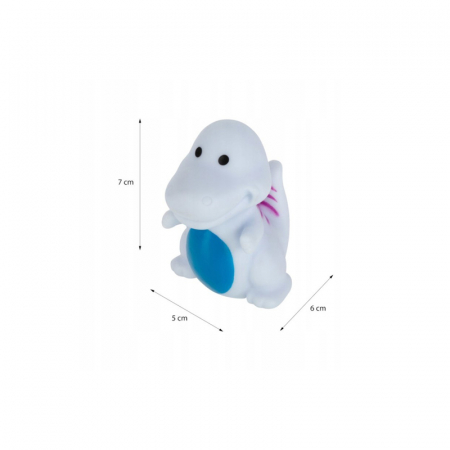 Figurina dinozaur de jucarie pentru baie Mini Junior 1002-2, Alb [1]