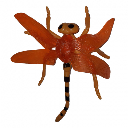 Joaca, activitati si ambalaje - Figurina libelula 10 cm Mini Junior 552714-6, Portocaliu
