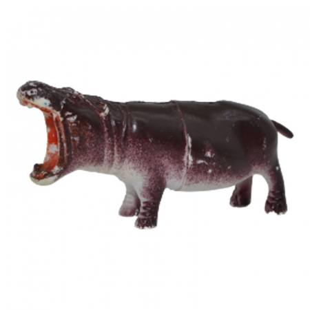 Joaca, activitati si ambalaje - Figurina Hipopotam 8 cm Mini Junior F070923-30, Visiniu