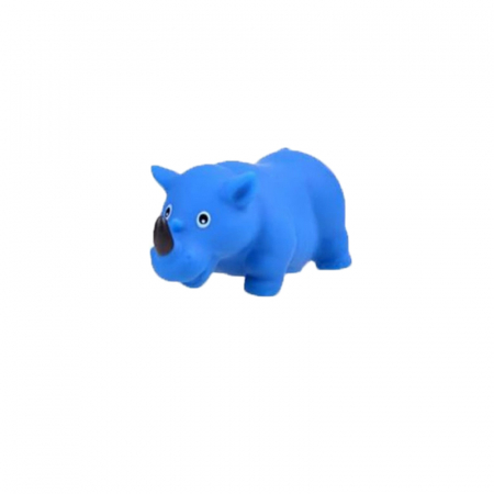 Joaca, activitati si ambalaje - Figurina Rinocer de jucarie pentru baie Mini Junior 8306-3, Albastru