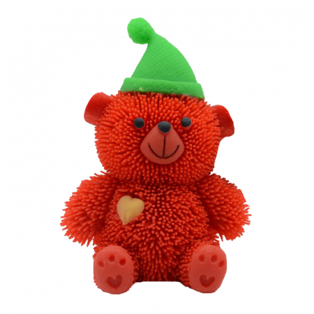 Joaca, activitati si ambalaje - Figurina ursulet 9 cm Midex 591507, Rosu