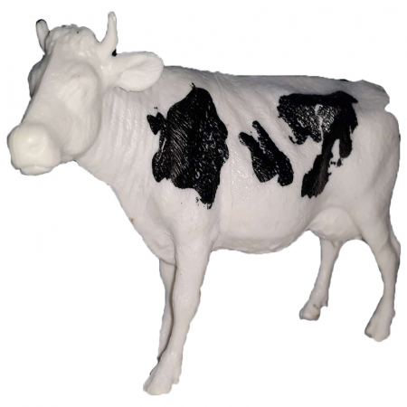Joaca, activitati si ambalaje - Figurina vaca 12 cm OEM DY1005AN, Alb