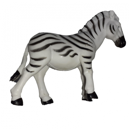 Joaca, activitati si ambalaje - Figurina zebra 10 cm Unikatoy 243901-4, Alb