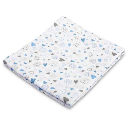 Paturici si pleduri bebelusi - Paturica muselina din bumbac pentru bebelusi 70 x 80 cm Sensillo 0975, Alb
