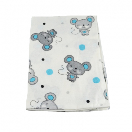 Aleze si chilotei scutec - Scutec din finet reutilizabil 80 x 60 cm pentru bebelusi Mini Junior 8060-A, Alb