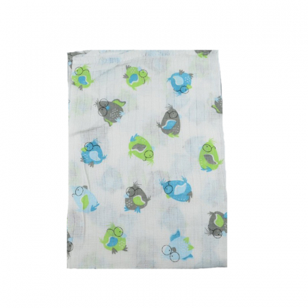 Accesorii camera bebe - Paturica muselina din bumbac pentru bebelusi 80 x 60 cm Mini Junior FB1-A