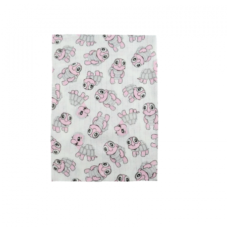 Paturici si pleduri bebelusi - Paturica muselina din bumbac pentru bebelusi 80 x 60 cm Mini Junior FB1-A1, Alb