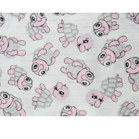 Paturica muselina din bumbac pentru bebelusi 80 x 60 cm Mini Junior FB1-A1, Alb [1]