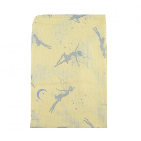 Paturici si pleduri bebelusi - Paturica muselina din bumbac pentru bebelusi 80 x 60 cm Mini Junior FB1-GA, Galben