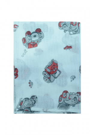 Paturici si pleduri bebelusi - Paturica muselina din bumbac 80 x 60 cm pentru bebelusi Sensillo SNS-010, Multicolor