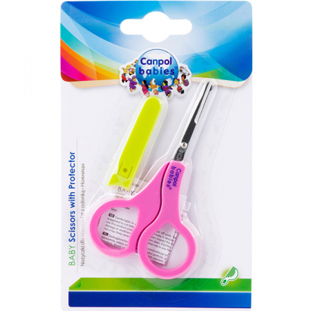 Forfecuta cu varf rotunjit pentru bebelusi Canpol Babies 2/809, Roz [2]