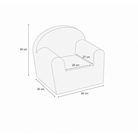 Fotoliu 60 x 35 x 45 cm pentru copii Albero Mio 478695, albastru [1]
