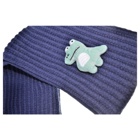 Fular pufos, pentru baieti, Mini Junior F1711B, Bleumarin [2]