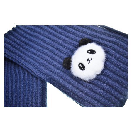 Fular pufos, pentru baieti, Mini Junior F1711B2, Bleumarin [2]