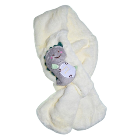 Fulare si esarfe baieti - Fular pufos, pentru baieti, Mini Junior F1711A2, Alb