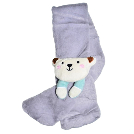 Fulare si esarfe baieti - Fular pufos, pentru baieti, Mini Junior F1711G2-80, Gri