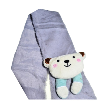 Fular pufos, pentru baieti, Mini Junior F1711G2-80, Gri [2]