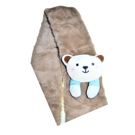 Fular pufos, pentru baieti, Mini Junior F1711M3, Maro [3]