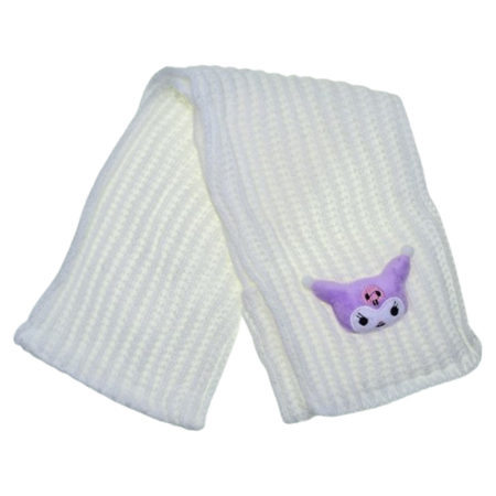 Fulare si esarfe fete - Fular pufos, pentru fete, Mini Junior F1711A3,  Alb