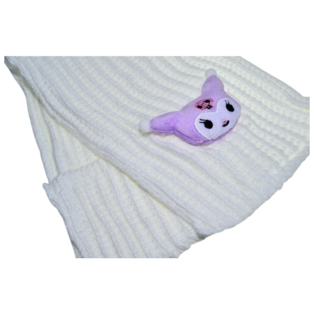 Fular pufos, pentru fete, Mini Junior F1711A3,  Alb [1]