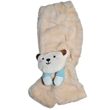 Fulare si esarfe fete - Fular pufos, pentru fete, Mini Junior F1711C4, Crem