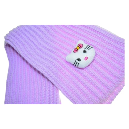 Fular pufos, pentru fete, Mini Junior F1711M4, Mov [2]