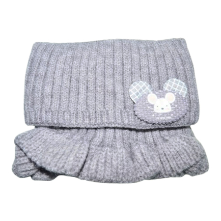 Fulare si esarfe baieti - Fular tip guler, pentru baieti, Mini Junior G1711G-1, Gri