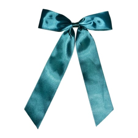 Accesorii par fetite - Fundita de par cu agrafa, din satin, pentru fete, Mini Junior F2011V, Verde