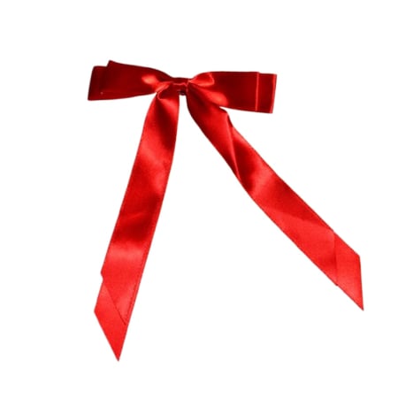 Accesorii par fetite - Fundita de par cu agrafa, din satin, pentru fete, Mini Junior F2011R, Rosu