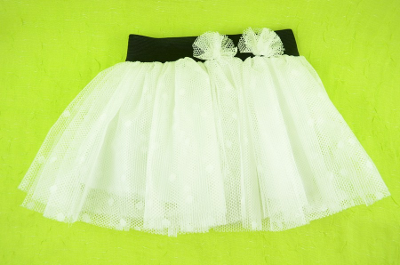 Fuste - Fusta pentru fete Mini Junior FF2-104-cm, Alb