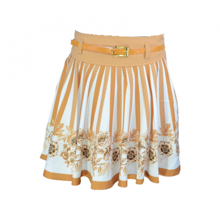 Fuste - Fusta eleganta pentru fete Mini Junior 2930-2, Galben