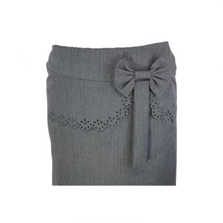Fusta eleganta pentru fete Mini Junior 3674-2, Gri [2]