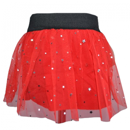 Fuste - Fusta eleganta din tulle pentru fete New Collection FF91223, Rosu