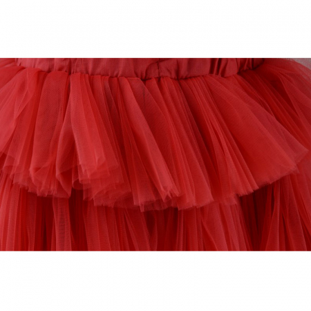 Fusta eleganta pentru fete NN RCR-1, Rosu, 116 cm [1]