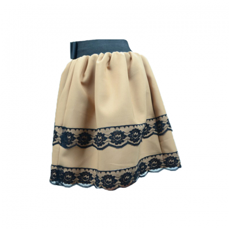 Fusta eleganta pentru fete Mini Junior SN-13-110-cm, Bej [1]