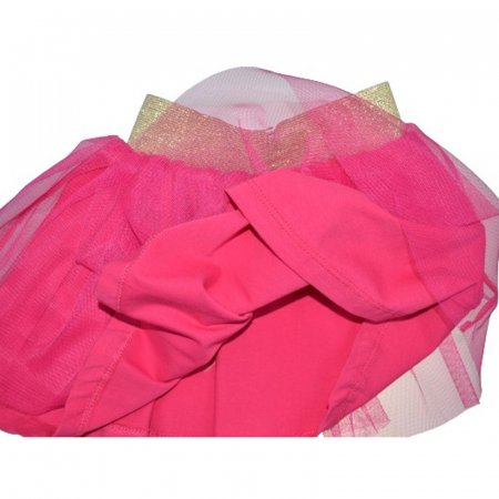 Fusta eleganta pentru fete Wendee OK17227-0F-80-cm, Fucsia [1]