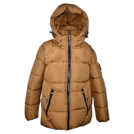 Geci de iarna - Geaca imblanita, cu gluga, pentru baieti, Happy House KK1117-8, Maro