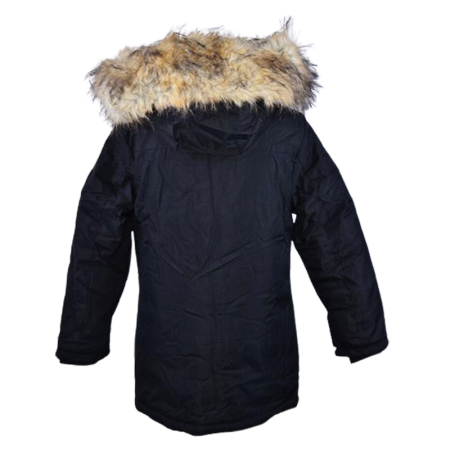 Geaca imblanita, cu gluga, pentru baieti, Happy House KK1128-8, Negru [1]