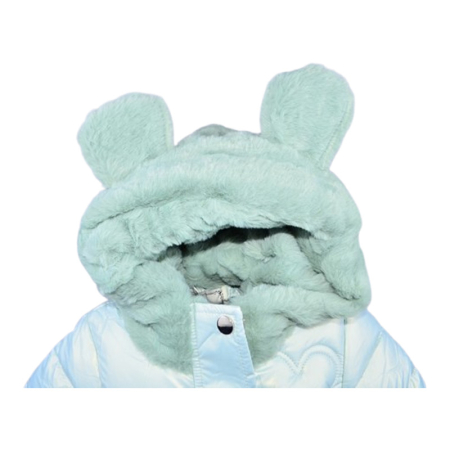 Geaca imblanita, cu gluga, pentru fete, Happy House KK2116V, Verde [1]