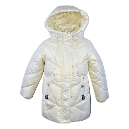 Îmbrăcăminte fete - Geaca imblanita, cu gluga, pentru fete, Happy House KK2196-4, Argintiu